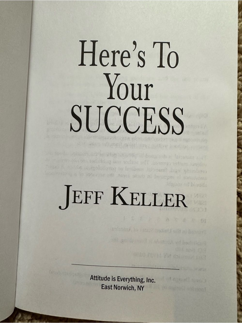 "Here's To Your Success" & “Attitude Is Everything” book lot of 2 - soft covers - Picture 5 of 13